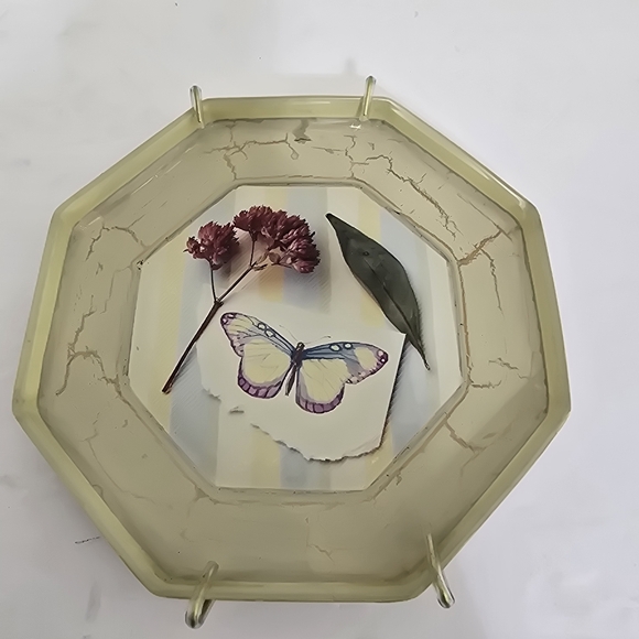 vintage 6.5 Inch Resin Trinket Tray MIDWEST OF CANNON FALLS Mid Century - Picture 3 of 11